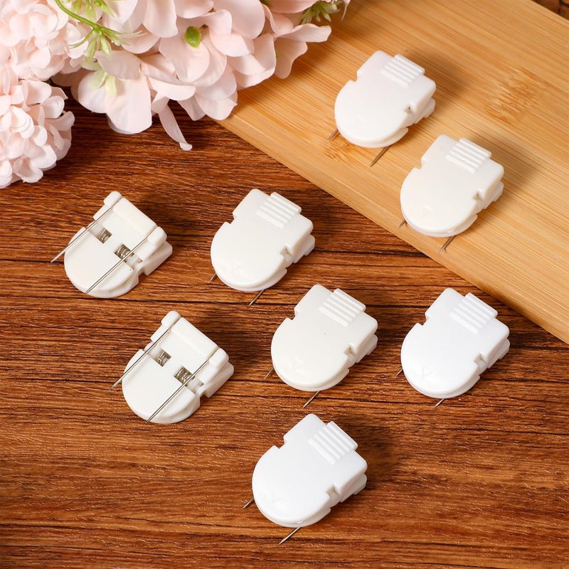 LIQWEI 12Pcs Cubicle Clips, Fabric Partition Panel Wall Clip Cubicle Accessories Office Photos Wall for Notes Memos Standard Size(White) - Image 5
